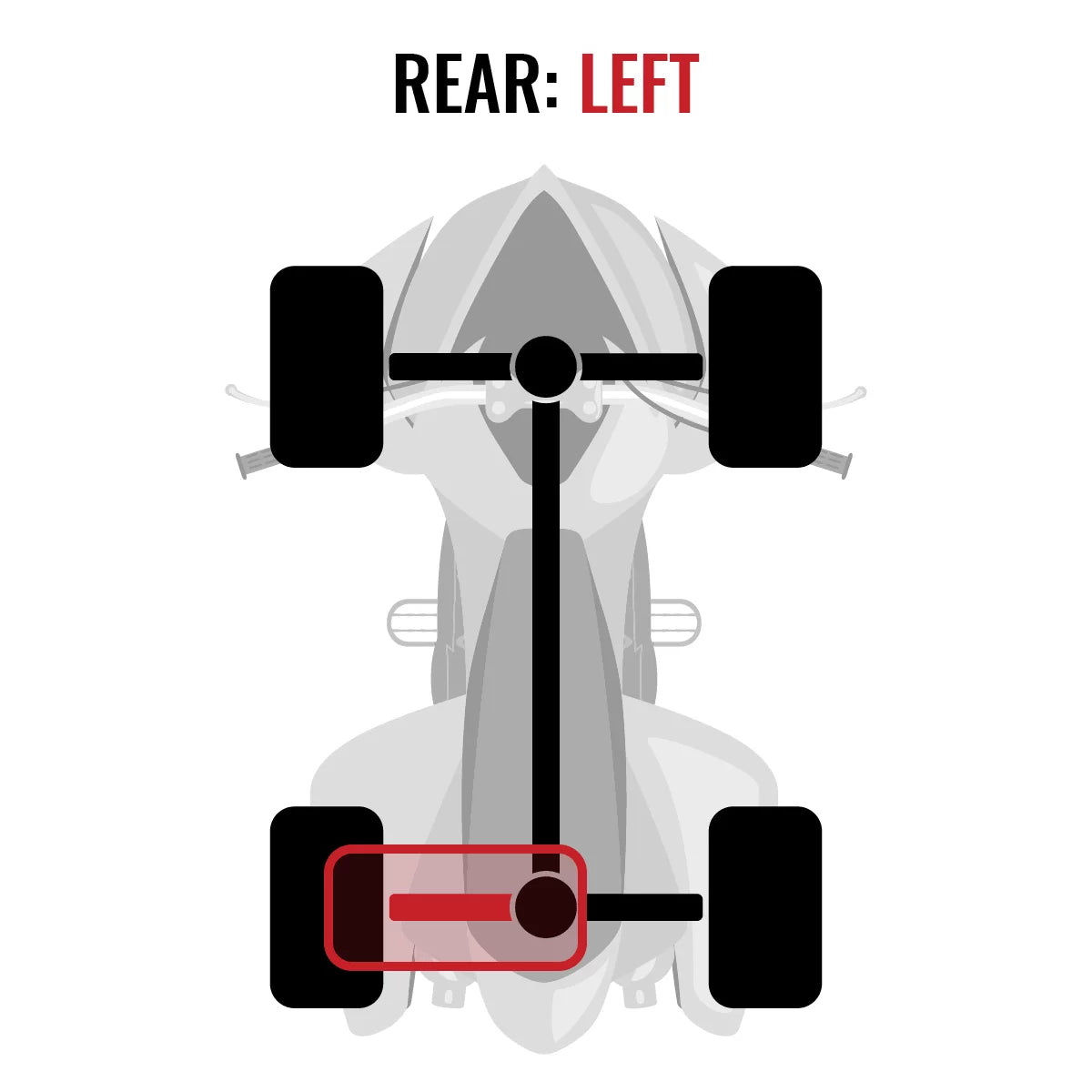 Sixity  Rear Left Axle compatible with Can-Am Outlander 800R 2015 -  4X4