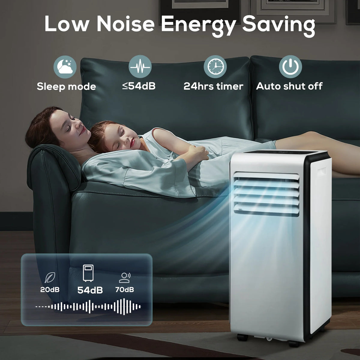 6,000  (10,000  ) Portable Air Conditioner, Dehumidifier, Fan, 3 in 1  with 24-Hour Timer