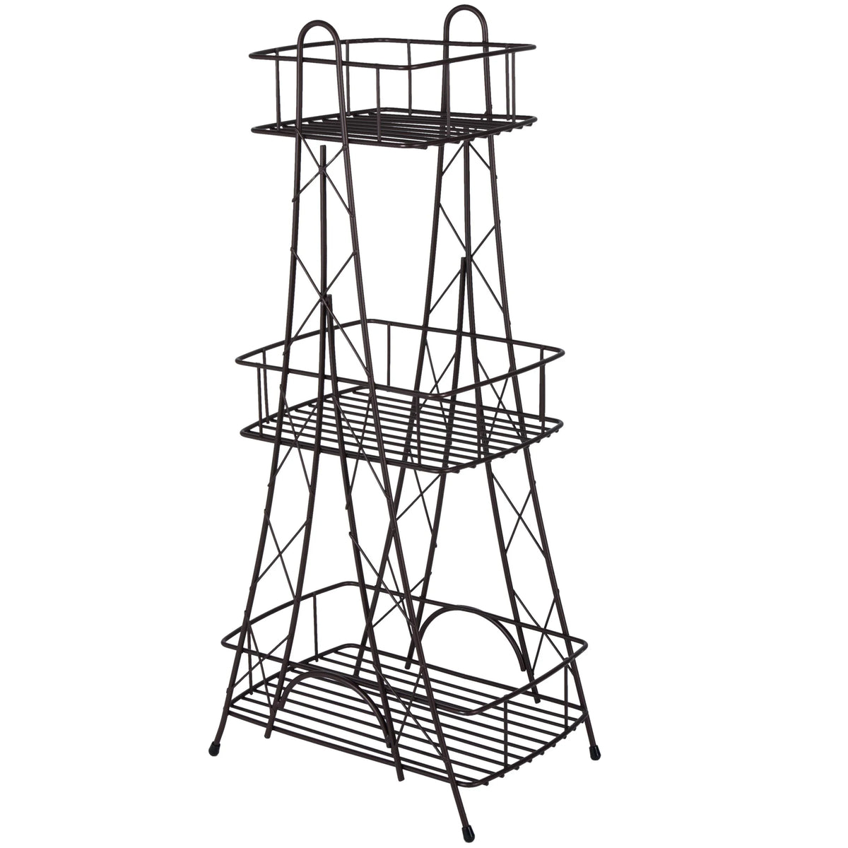 Paris Ville Des Lumieres Collection Eiffel Tower 3 Tier Spa Tower, 11"x 7"x 24.8" H