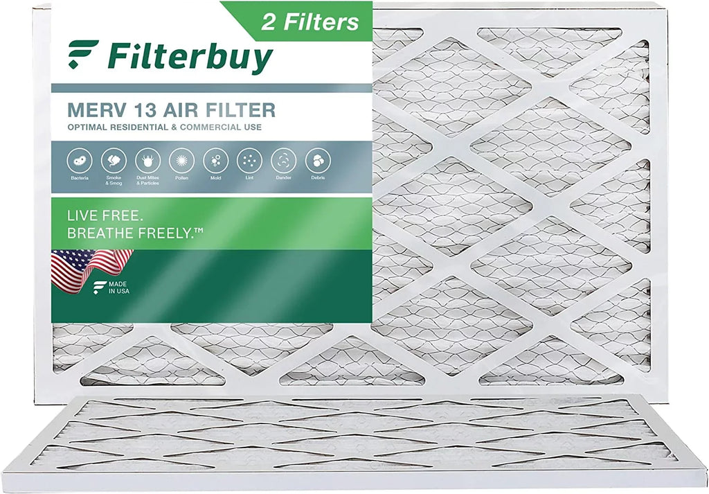Filterbuy 12x30x1  13 Pleated   Furnace Air Filters (2-Pack)