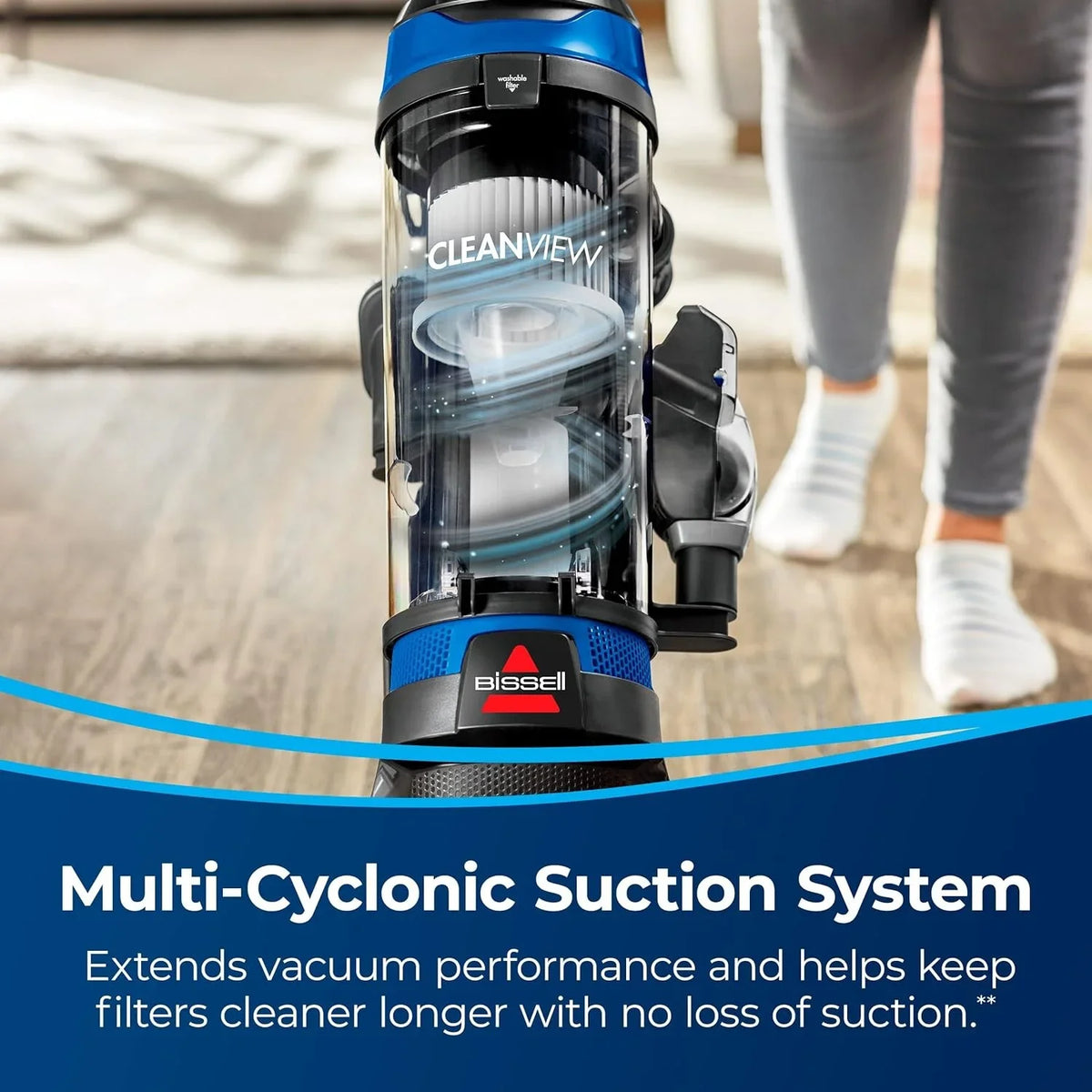CleanView Upright Bagless Vacuum Cleaner with Active Wand, 3536 (Black/Cobalt Blue)