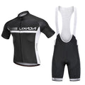 Lixada Summer Cycling Jersey Set Short Sleeve Shirt and Padded Bib Shorts Breathable  Bike Riding Biking Cycling Suit
