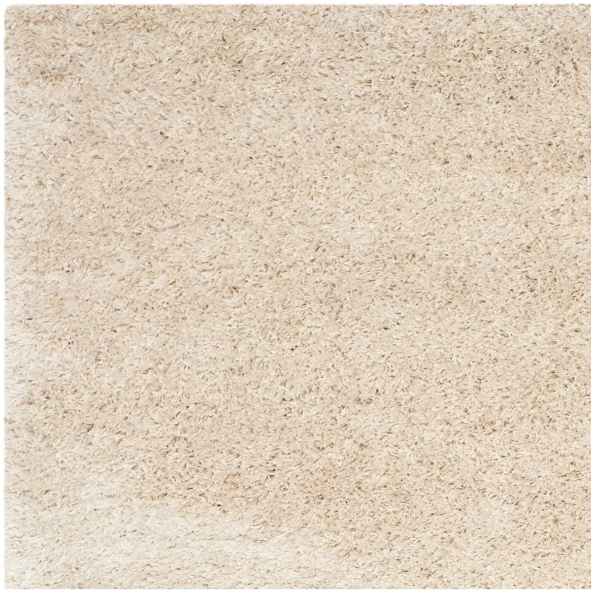 Charlotte Solid Plush Shag Area Rug, Ivory, 8' x 10'