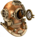 Vintage U.S Navy Mark V Copper Brass Diving Divers Helmet Antique  Nautical