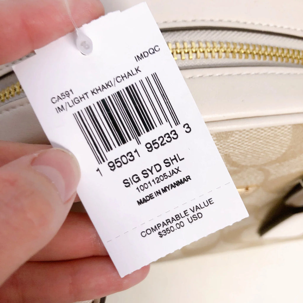 Coach CA591 Sydney Satchel In Signature Canvas