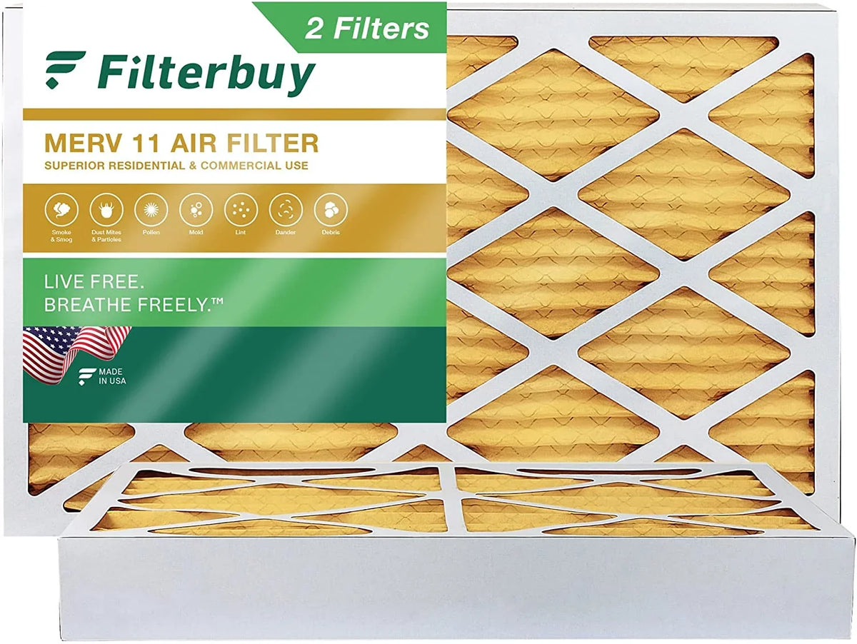 Filterbuy 8x20x4  11 Pleated   Furnace Air Filters (2-Pack)