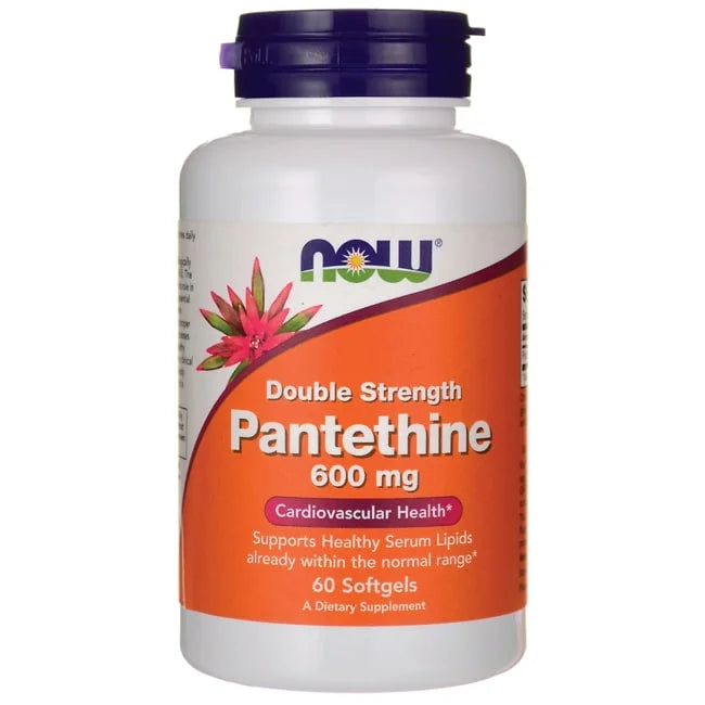 Supplements, Pantethine (Coenzyme A Precursor) 600 mg, Double Strength, Cardiovascular Health*, 60 Softgels