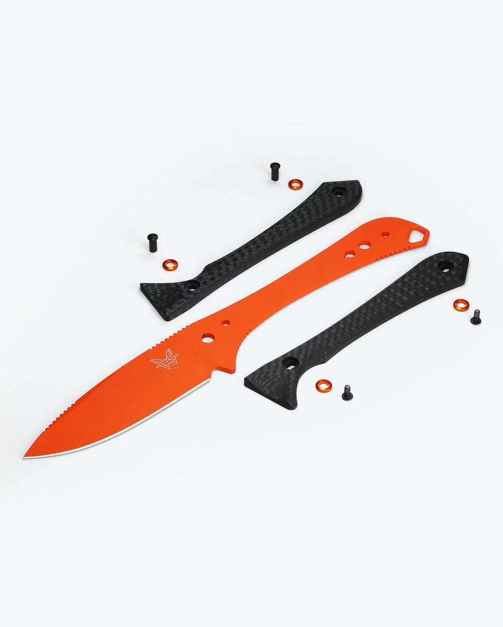 Benchmade Altitude 3.08" Fixed Blade Carbon Fiber Handle Orange Cerakote -S90V 15201OR Knife