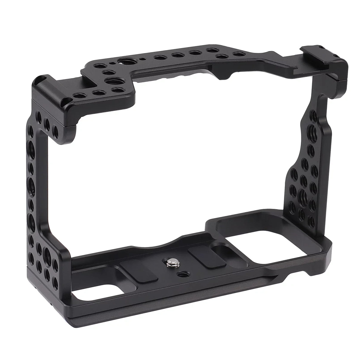 Htovila Camera Cage Aluminum Alloy Video Cage Replacement for Sony A7M3 A7R3 A9 Mirrorless Camera with Cold Shoe Mount 1/4 Inch & 3/8 Inch Screw Holes