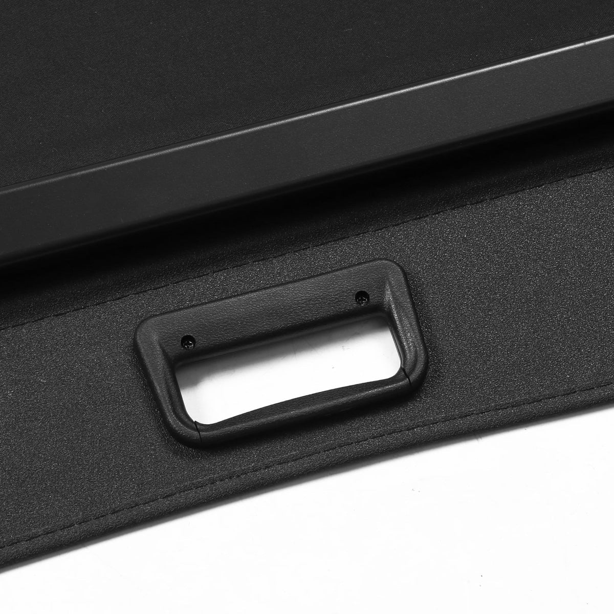 Ikon Motorsports Cargo Cover Compatible With 2014-2018 Subaru Forester (Only Fit Automatic Rear Gate)  & Aluminum Rod Black Security Rear Trunk Cover Security Retractable Shield