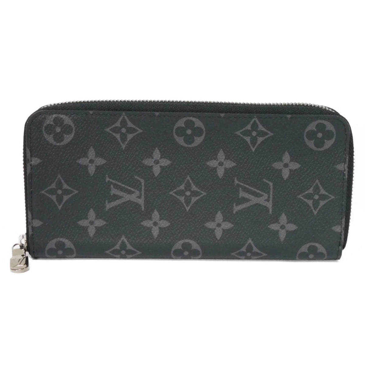 Pre-Owned   Long Wallet Zippy Vertical  Logo Round Zipper Monogram Eclipse Noir M62295 Men's Billfold (Good)