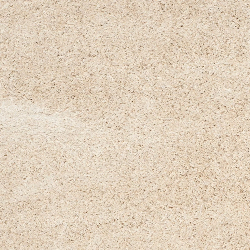 Charlotte Solid Plush Shag Area Rug, Ivory, 8' x 10'