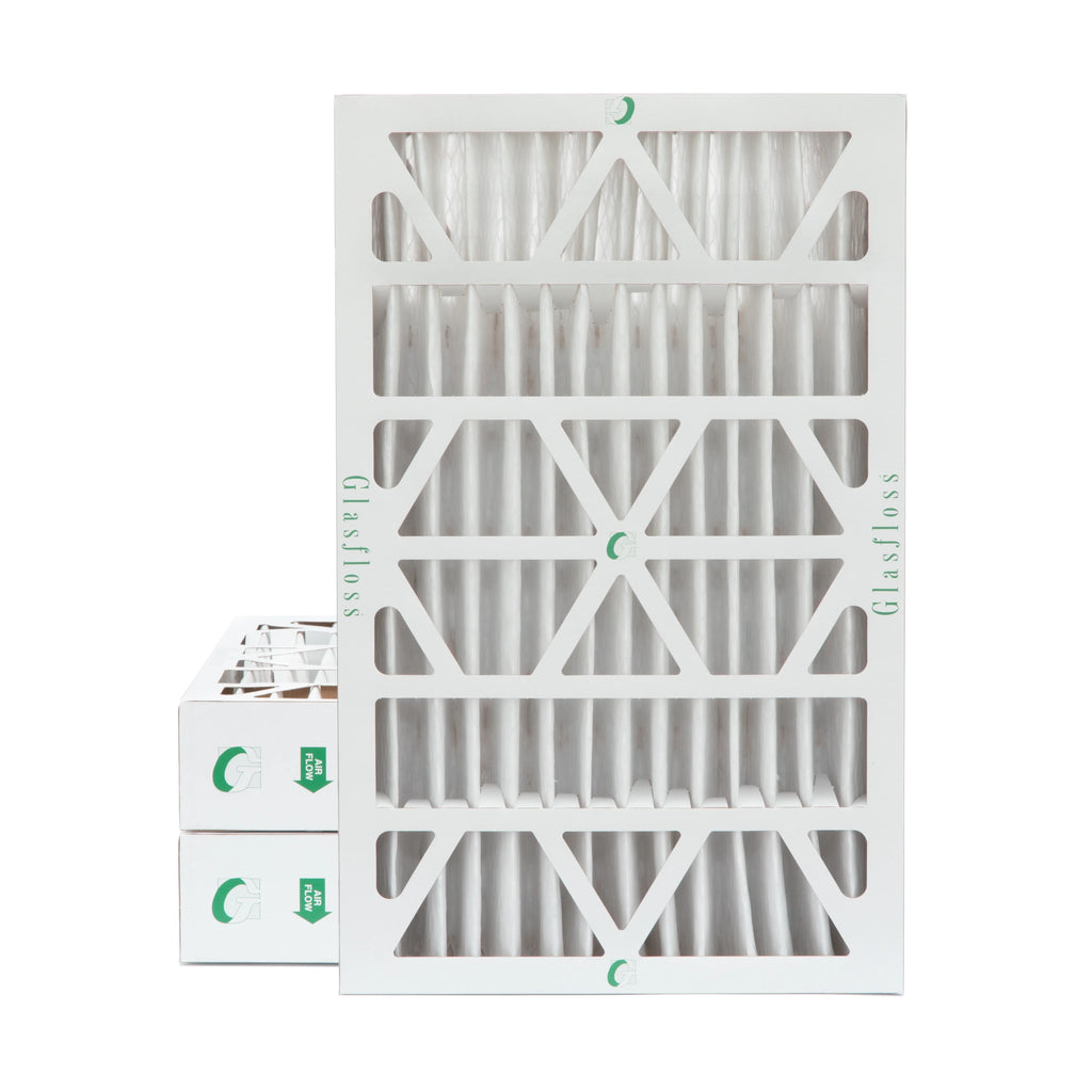 12x24x4  10 Pleated  Furnace Air Filters by Glasfloss Industries. ( 3 Pack ) Exact Size: 11-3/8 x 23-3/8 x 3-3/4